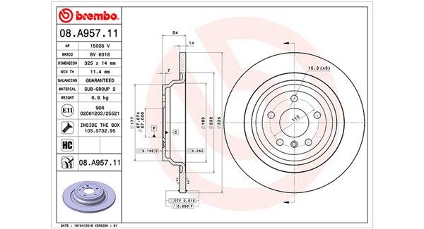 MAGNETI MARELLI Тормозной диск 360406120001